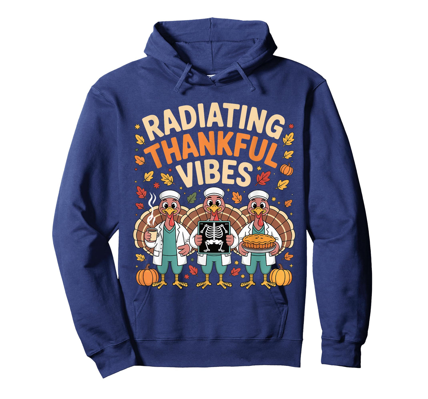 Thanksgiving Radiating Thankful Vibes X-ray Radiology Tech T-Shirt