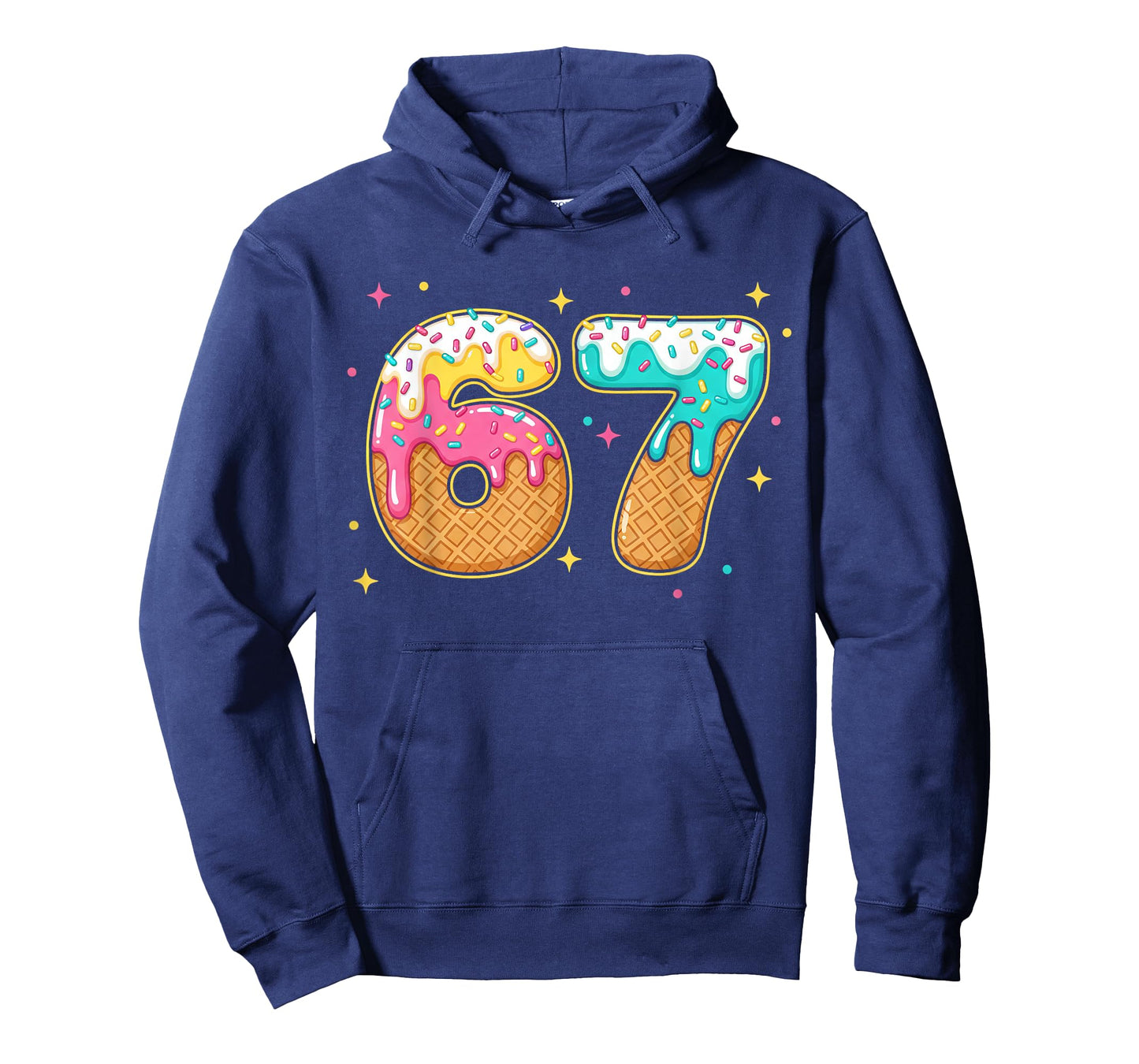 67 Ice Cream Drip Meme Six Seven Gen Alpha Slang T-Shirt