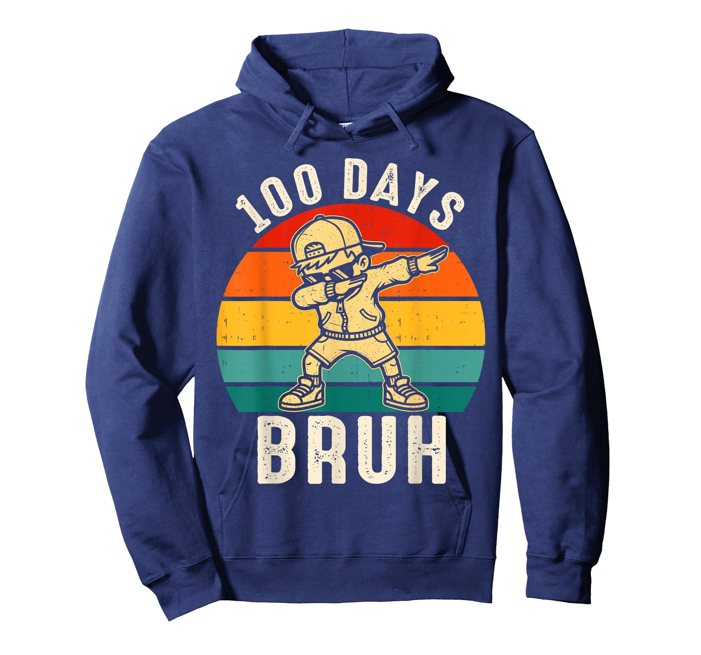 100 Days Bruh Dabbing Boys Funny 100th Day of School Kids T-Shirt