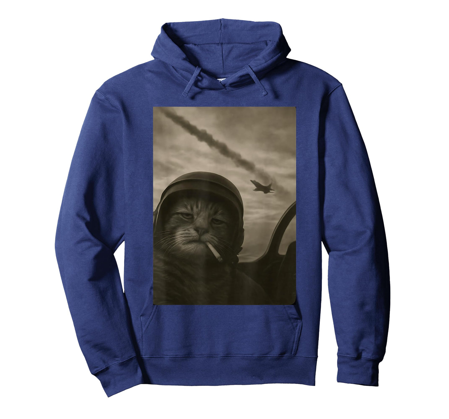 Cat Smoking Cigarette Jet Pilot Funny Meme Cat T-Shirt
