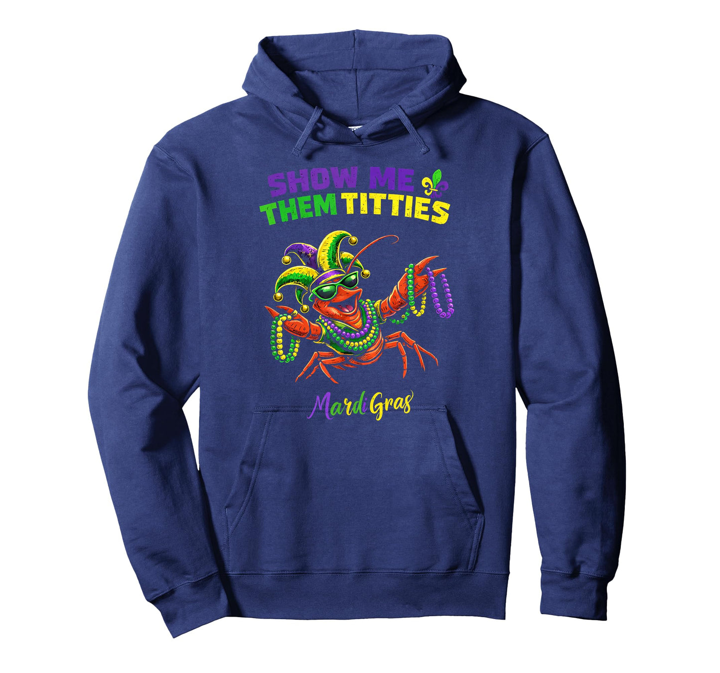 Funny Crawfish Humor Show Me Them Titties Louisiana Crab T-Shirt