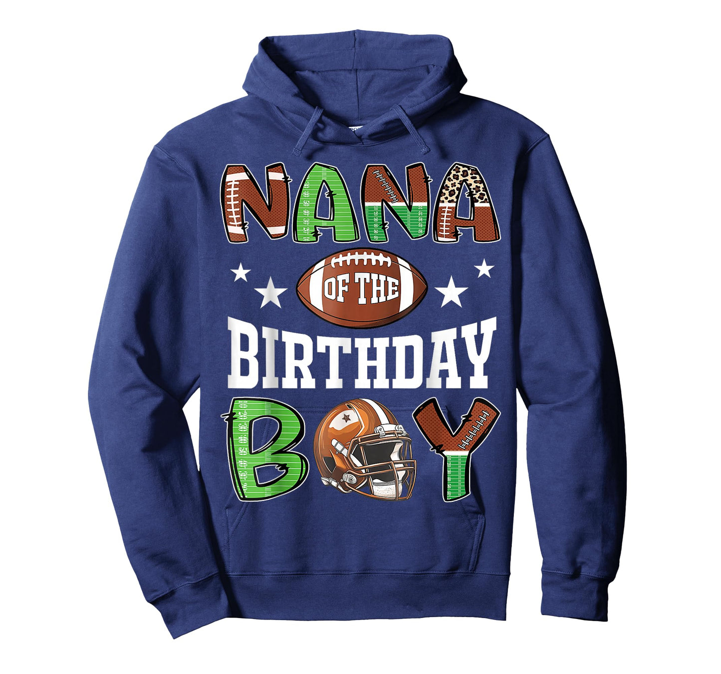 Nana of The Birthday Boy Football Player Family Matching T-Shirt