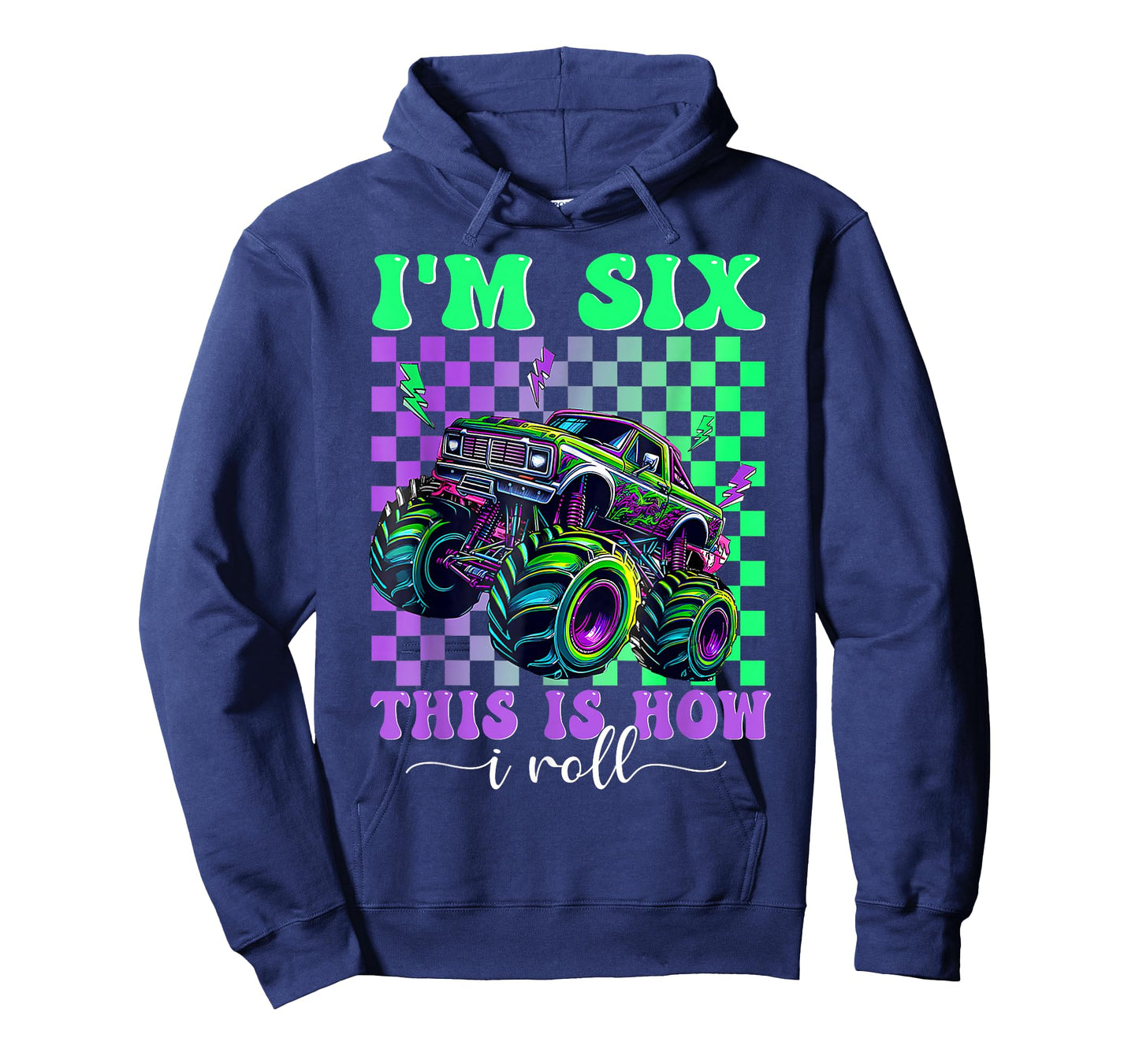 Kids 6th Birthday Boy Monster Truck 6 Year Old Bday Party T-Shirt
