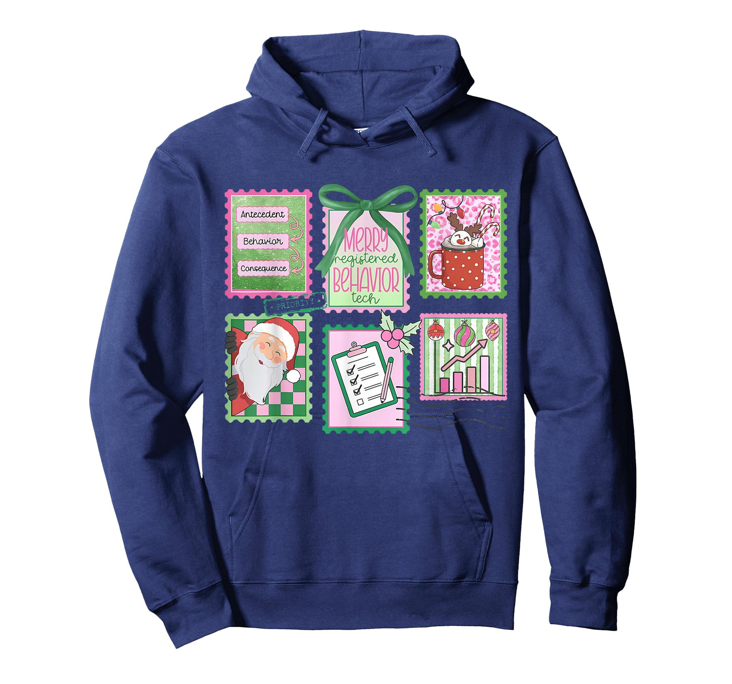 Stamp Bow RBT Registered Behavior Technician Christmas ABA T-Shirt