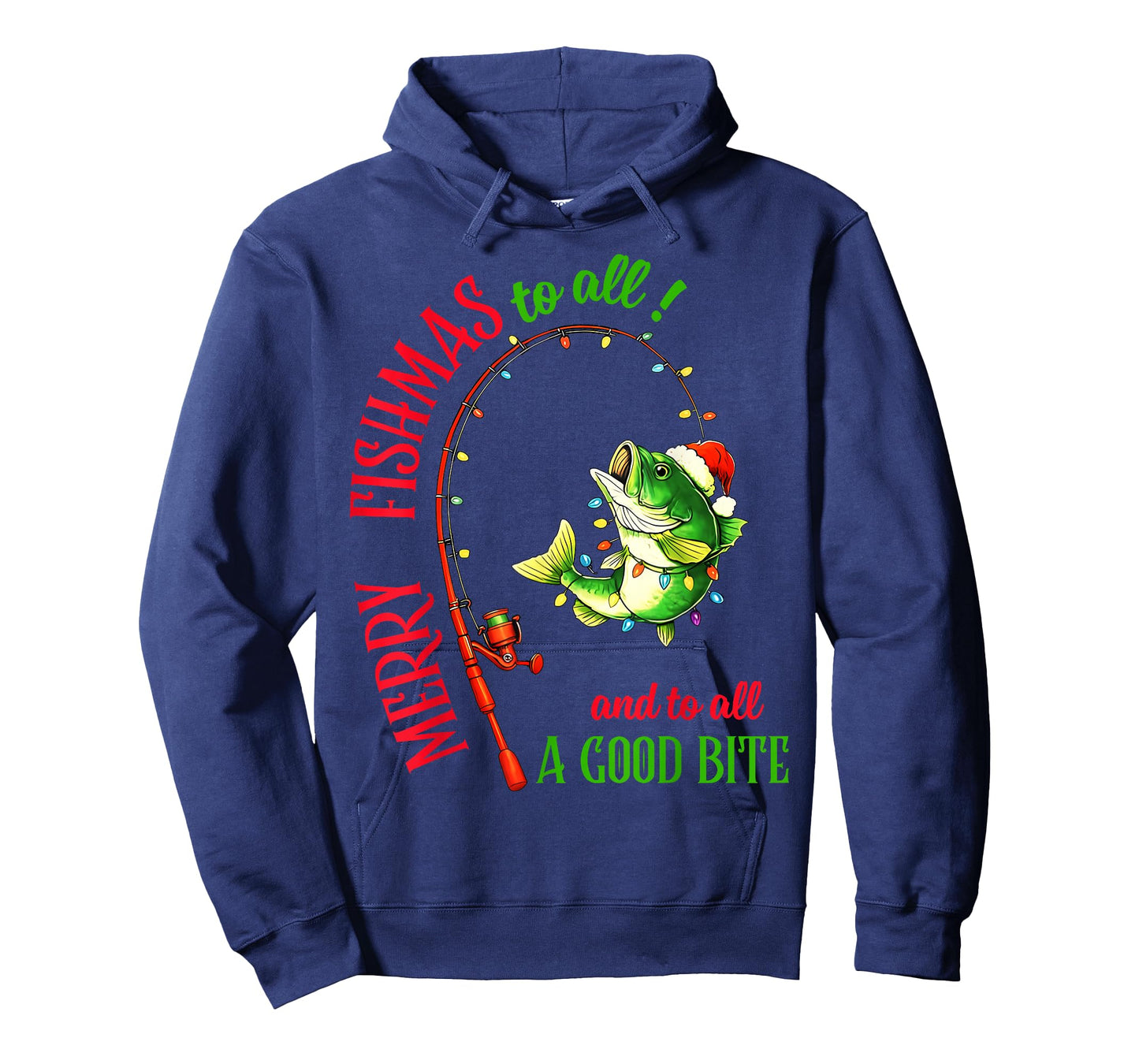 Merry Fishmas to All Fishing Fisherman's Funny Christmas Men T-Shirt