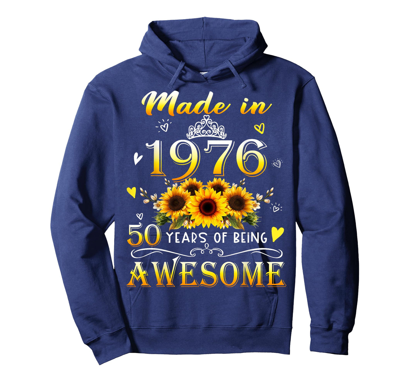 Made in 1976 Sunflower 50th B-Day 50 Years of Being Awesome T-Shirt