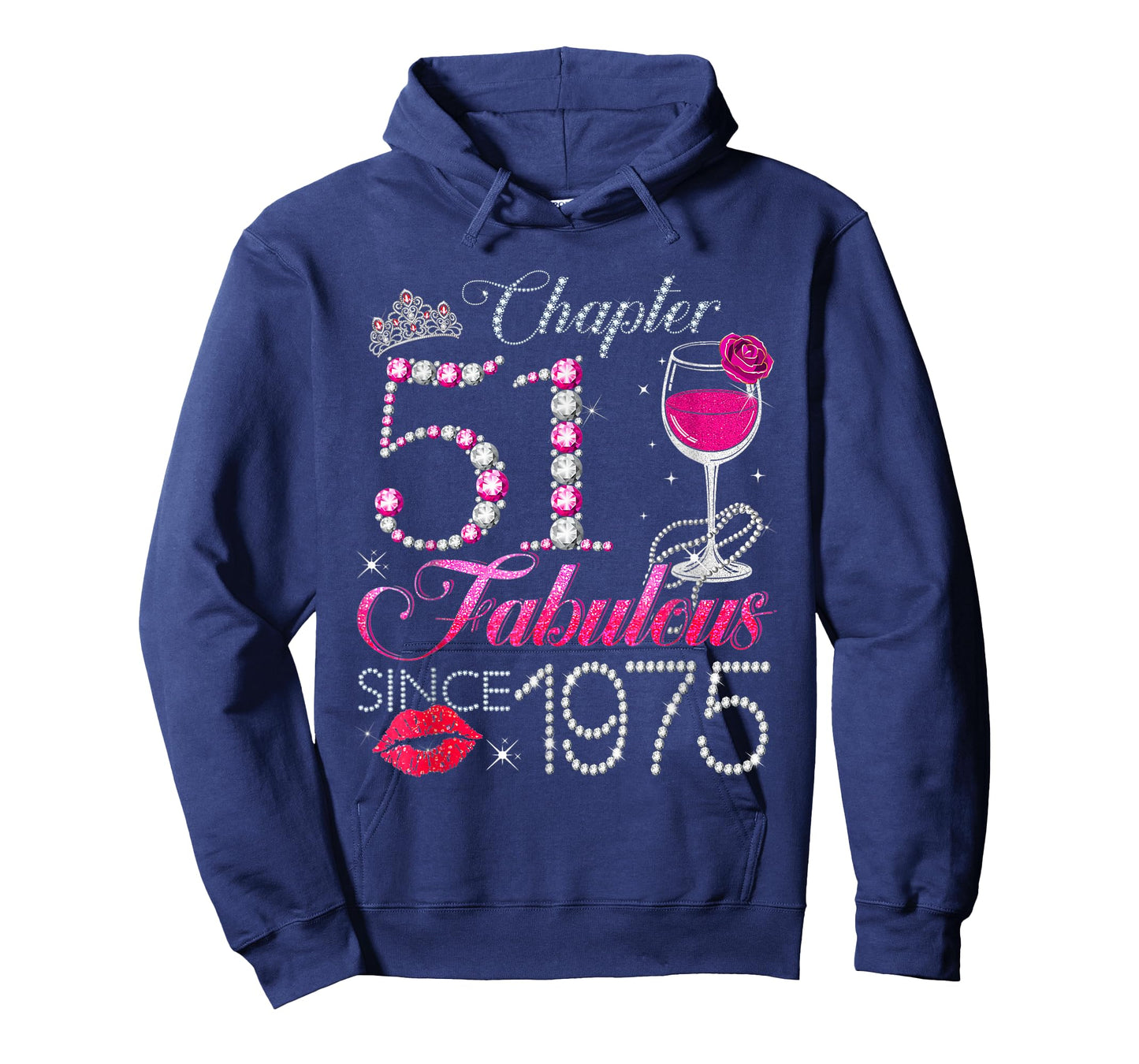 Chapter 51 Fabulous Since 1975 51st Birthday Queen Diamond T-Shirt