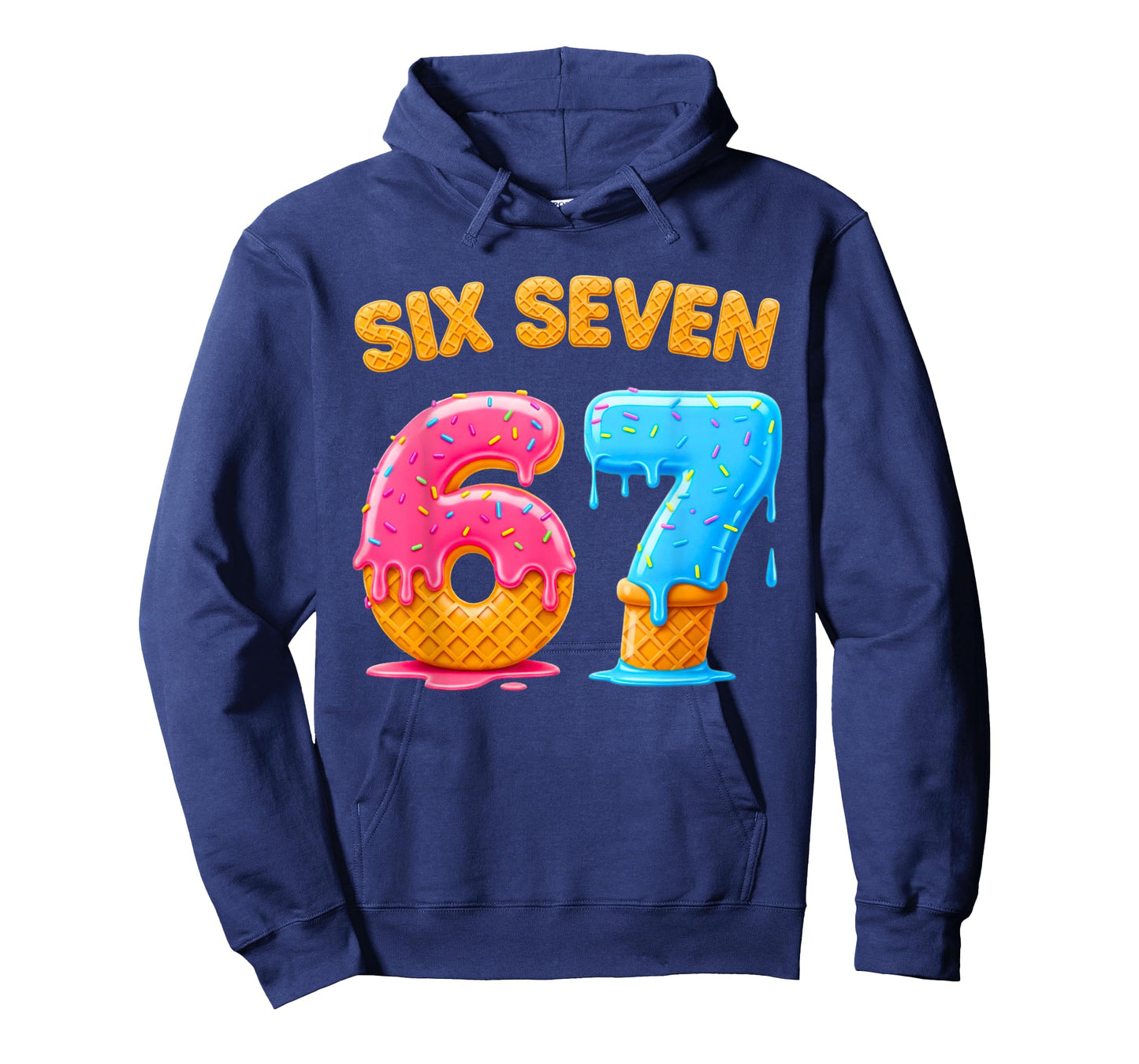 Six Seven Ice Cream Drip Gen Alpha Slang 6 7 Trending Meme T-Shirt