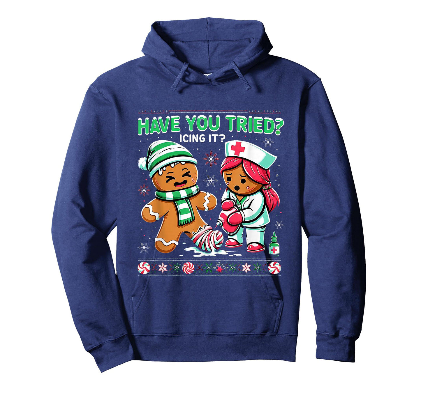 Have You Tried Icing It Gingerbread ICU Nurse Christmas Xmas T-Shirt