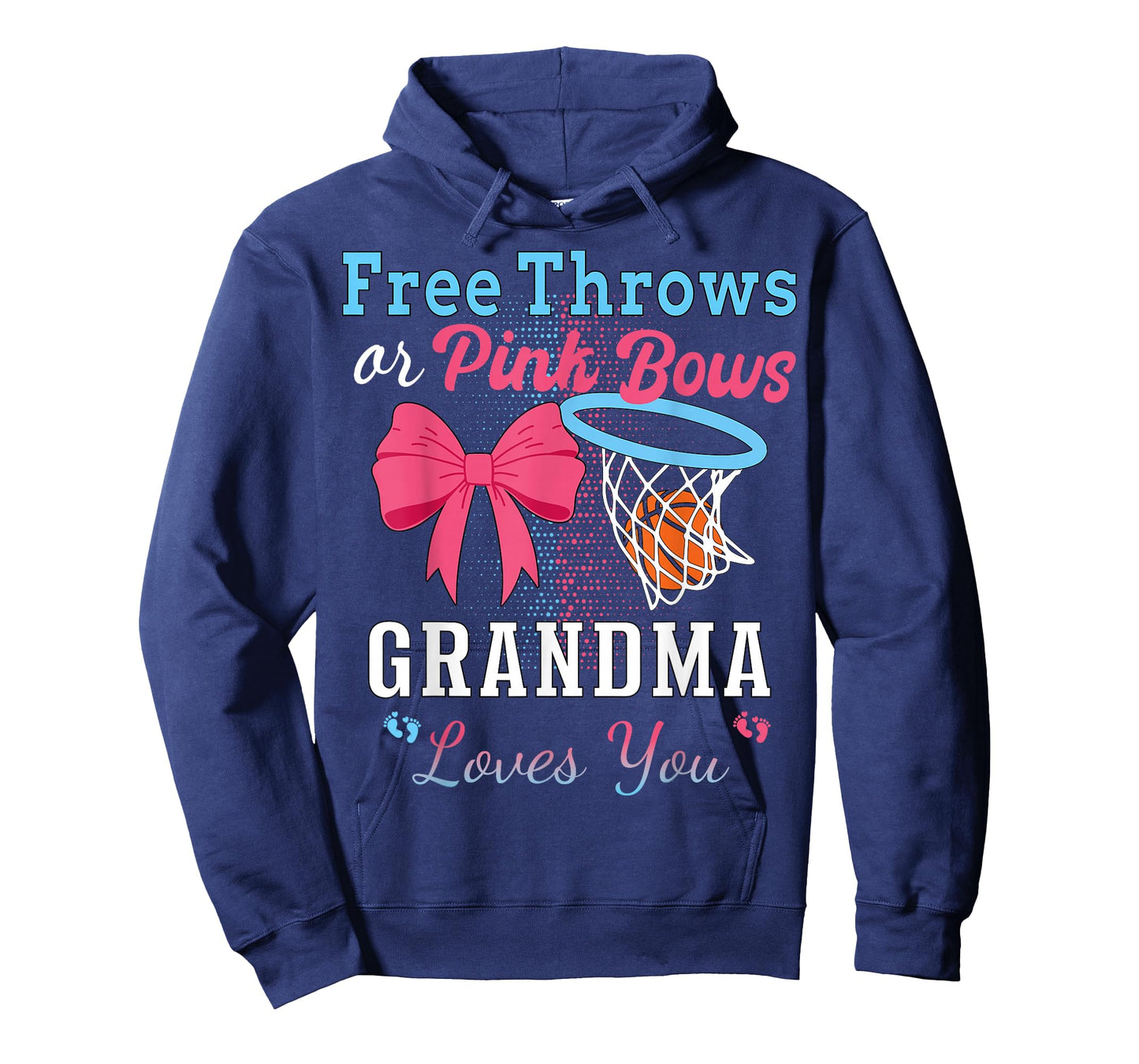 Basketball Free Throws Or Pink Bows Grandma Loves You T-Shirt