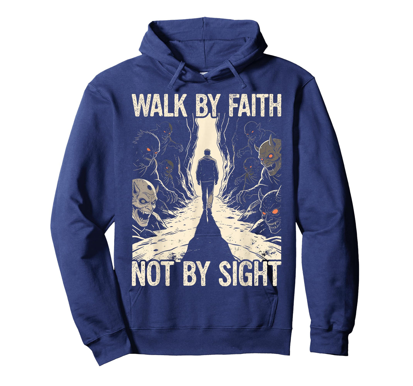 Walk by Faith Not by Sight Religious Spiritual Warfare T-Shirt