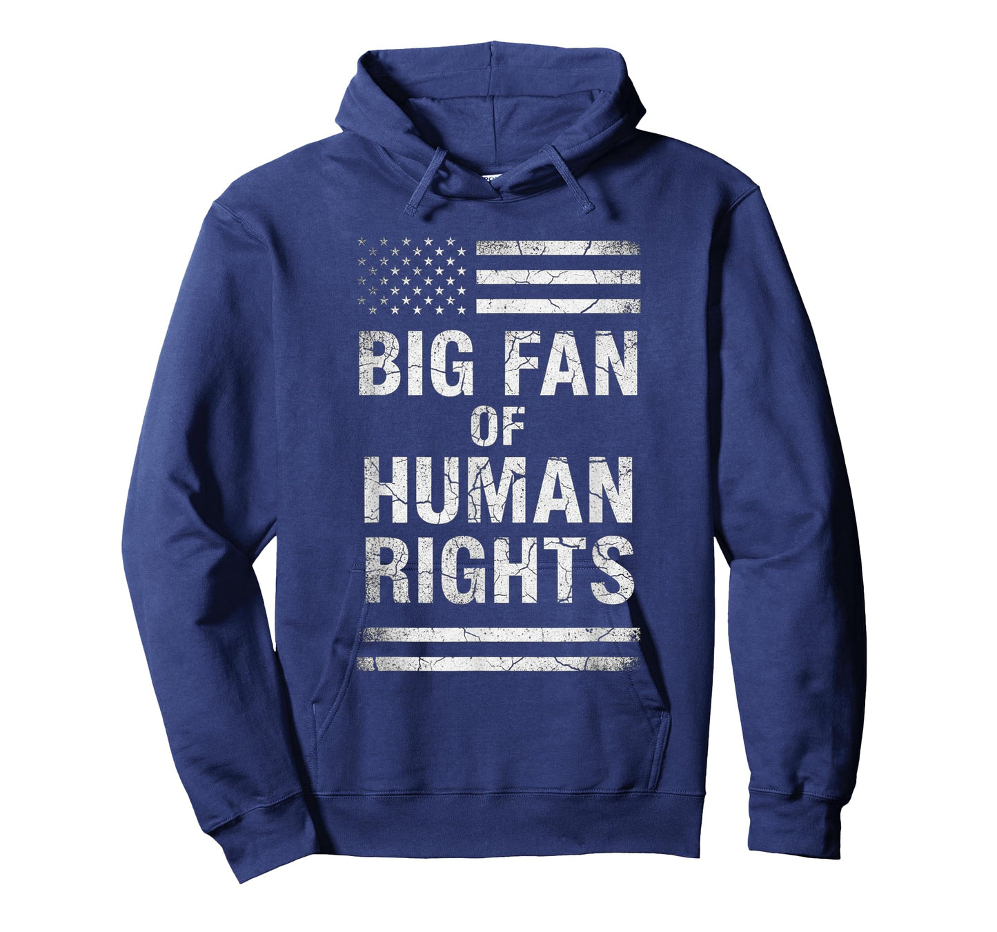 Big Fan of Human Rights Distressed American Flag Activist T-Shirt