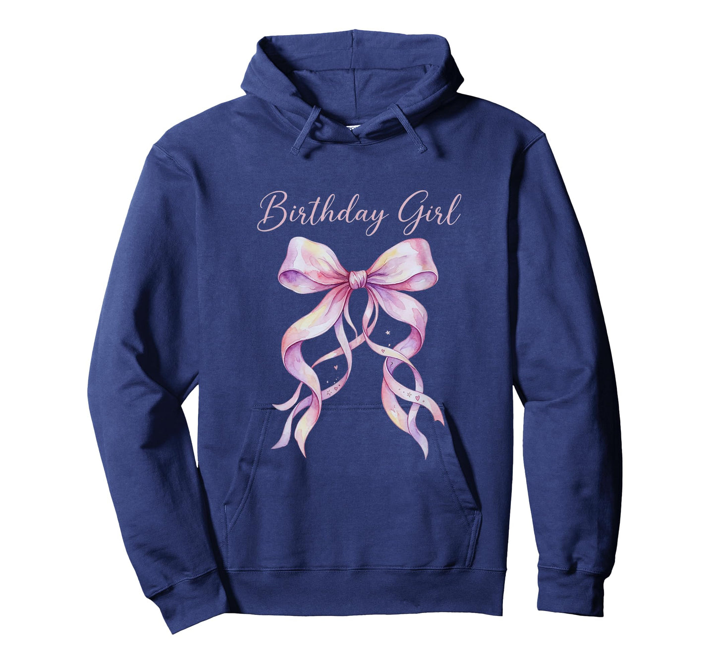 Coquette Birthday Girl Pink Watercolor Bow Aesthetic T-Shirt