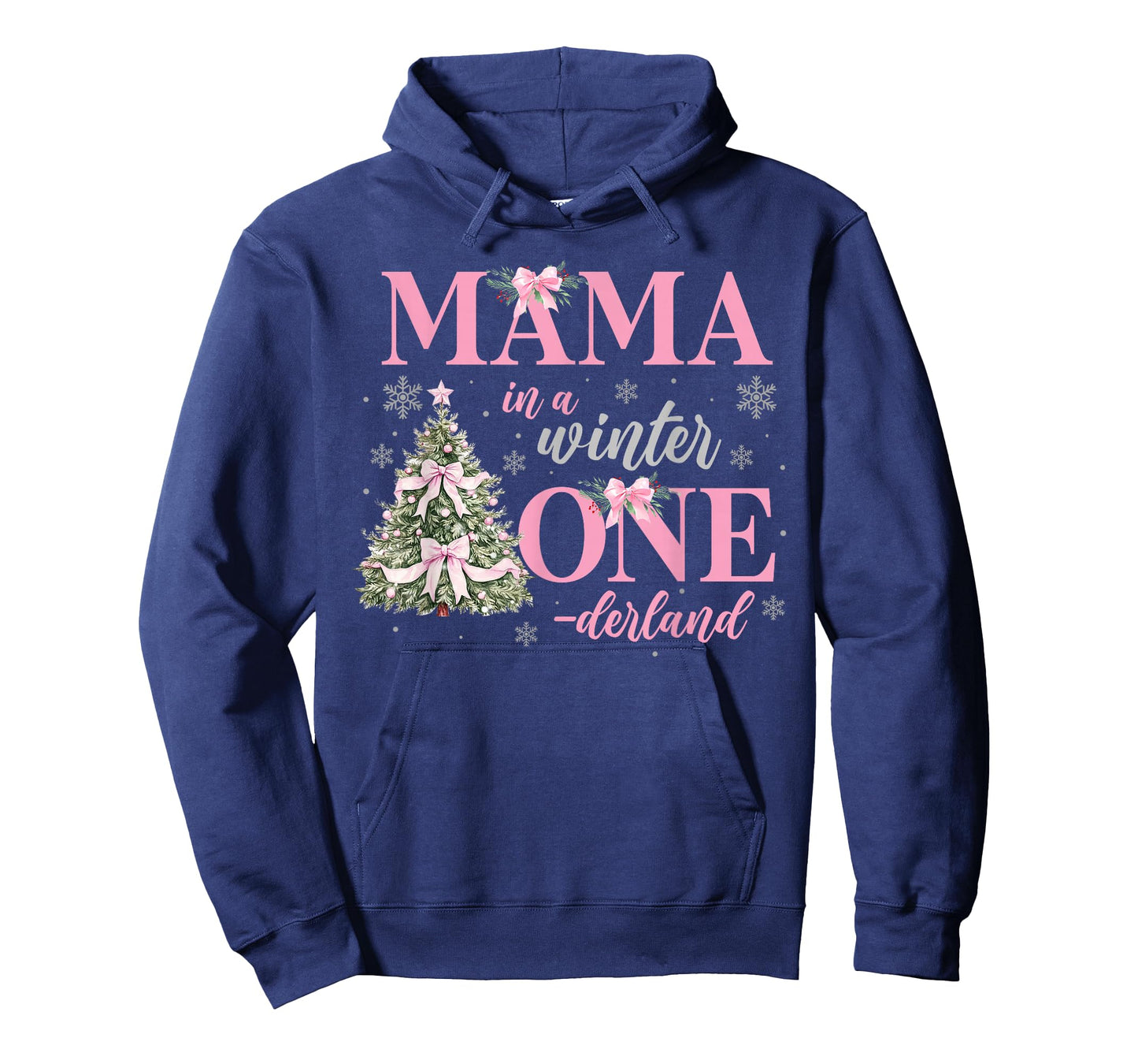 Mama in a Winter Onederland Birthday Girl Christmas Tree T-Shirt