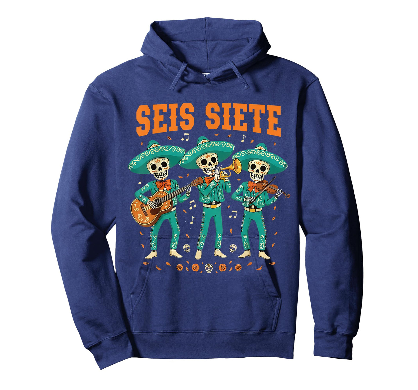 Retro SEIS Siete Mexican 67 Funny Skull T-Shirt