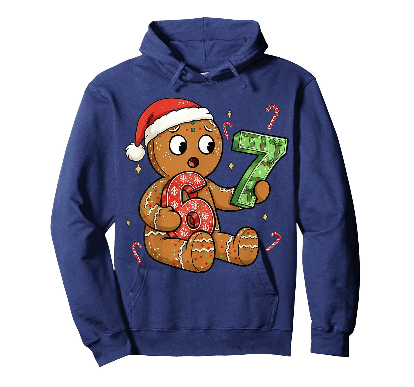 Gingerbread Six Seven 67 Meme 6 7 Funny Christmas Boys Kids T-Shirt