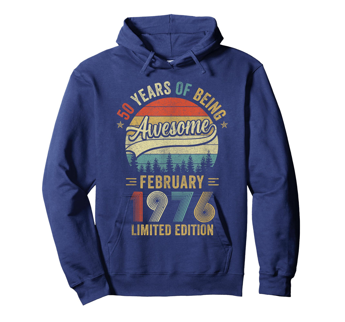 Vintage February 1976 Old 50Th Birthday Men Women T-Shirt