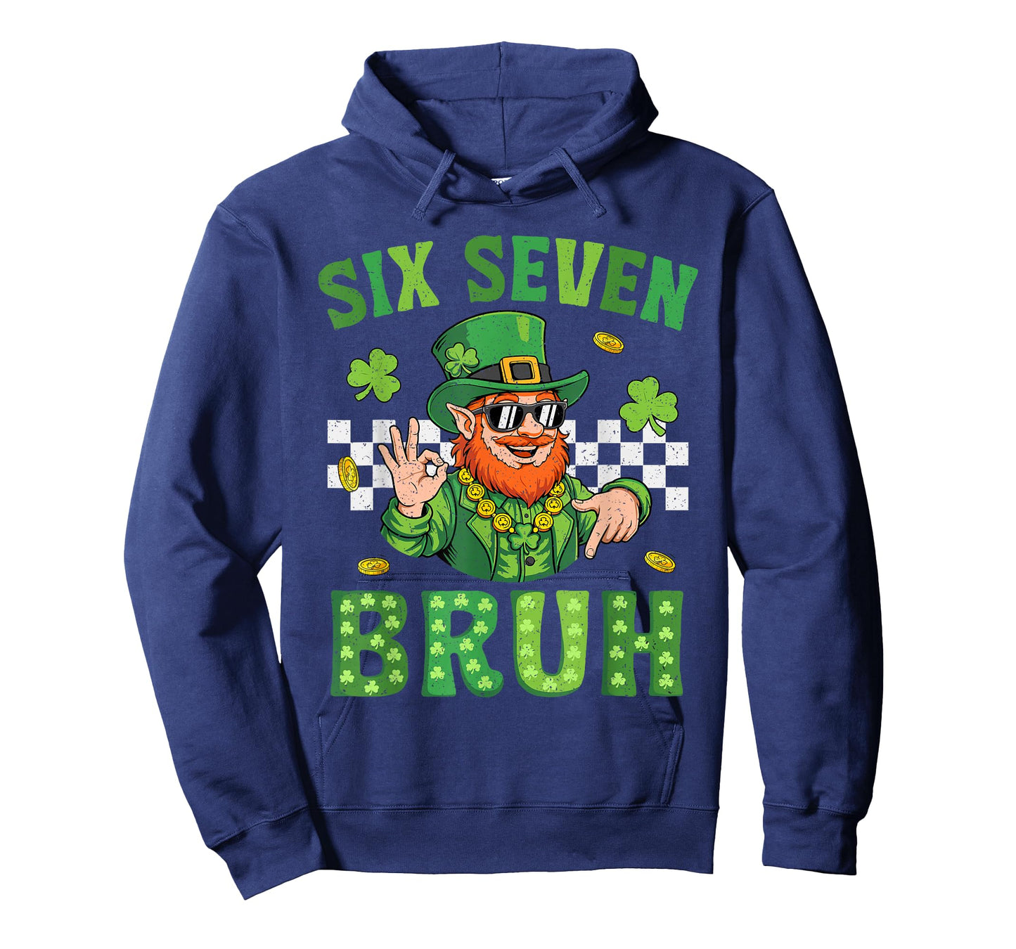 Boys St Patricks Day Six Seven Bruh 6 7 Saint Patricks Kids T-Shirt