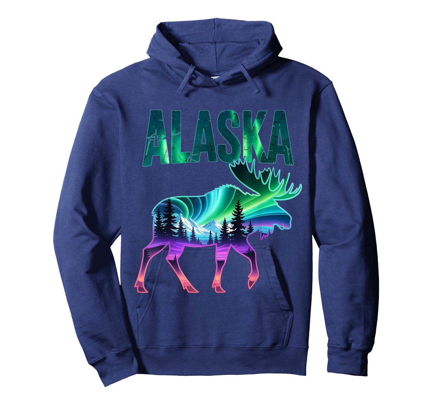 Alaska Northern Lights Viewing Moose Vacation Trip T-Shirt