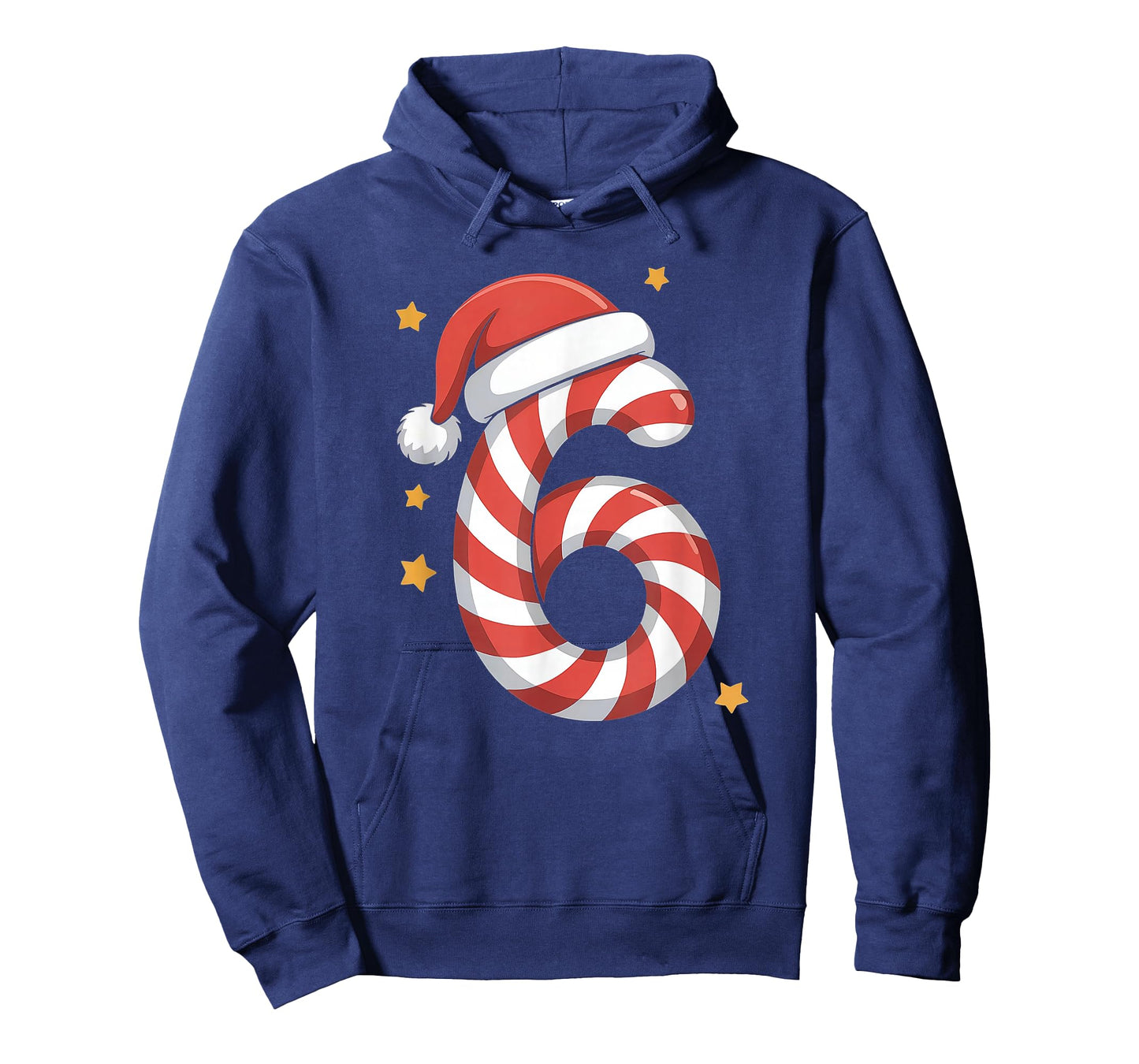Xmas Candy Cane 6 Santa Hat Six Seven Matching Christmas T-Shirt