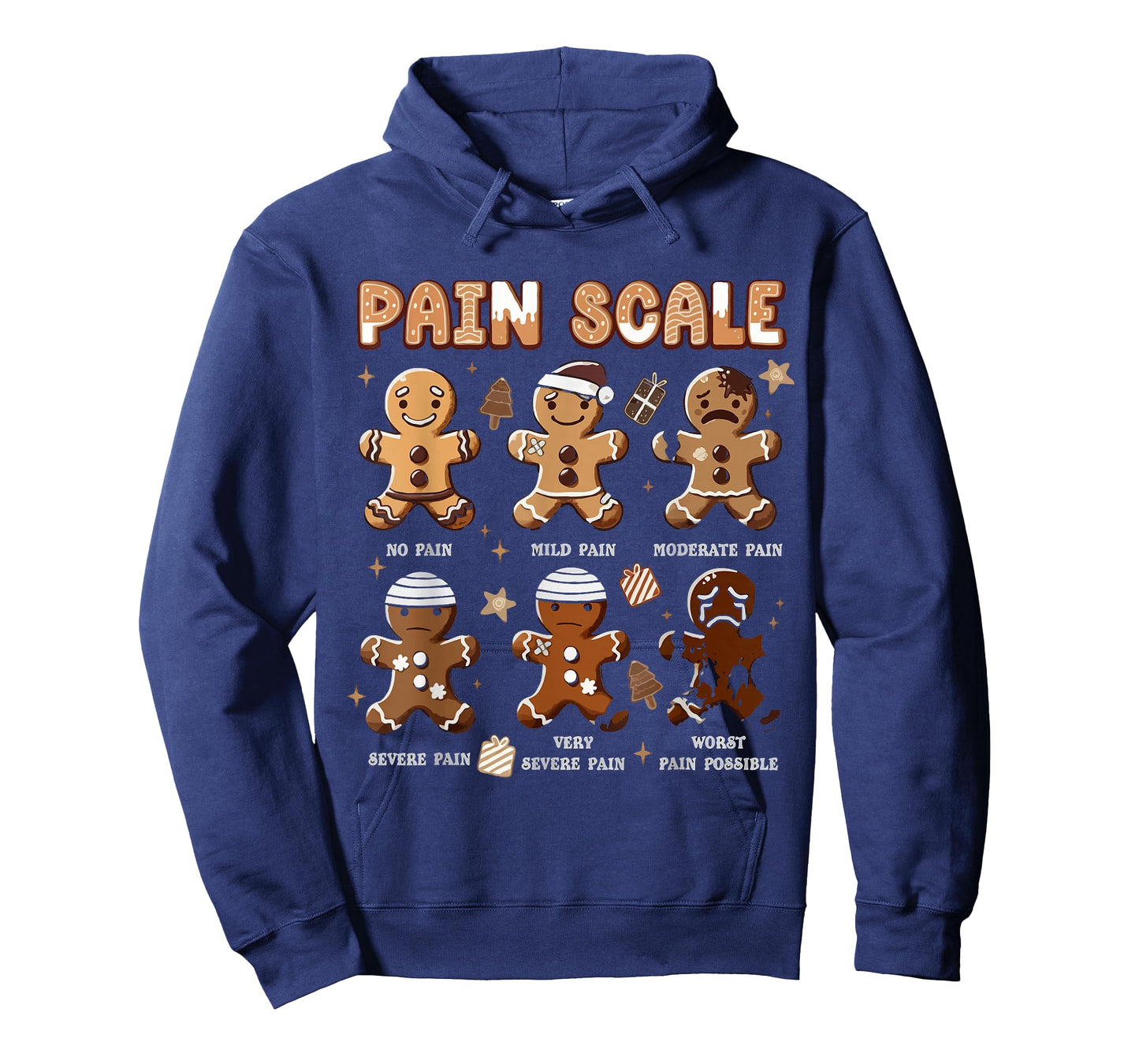 Funny Christmas Nurse Shirt Xmas Nurse Pain Scale Men Women T-Shirt