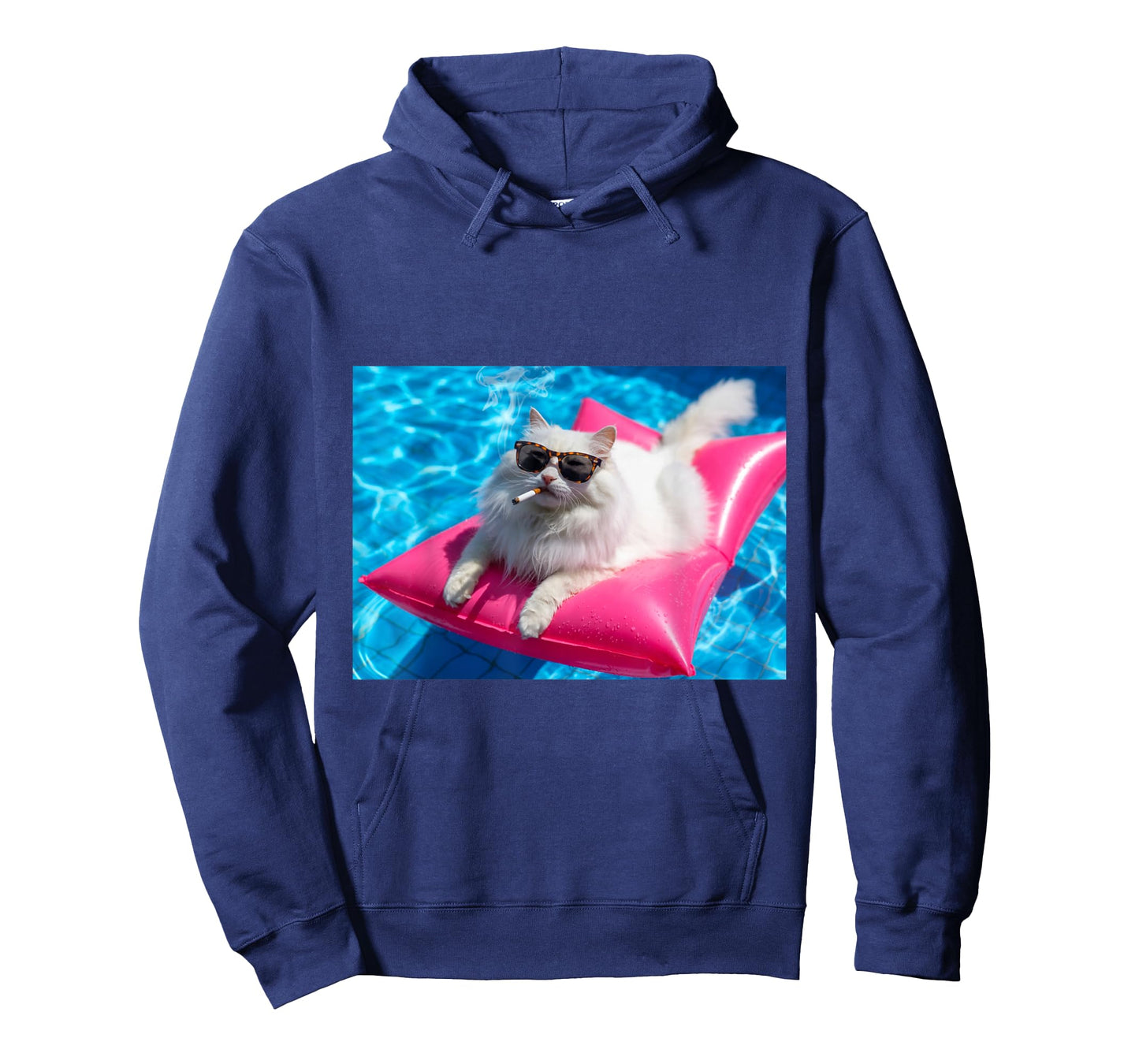 Cigarette Kitten Swimming Pool Cat Smoking Cigarette Meme T-Shirt