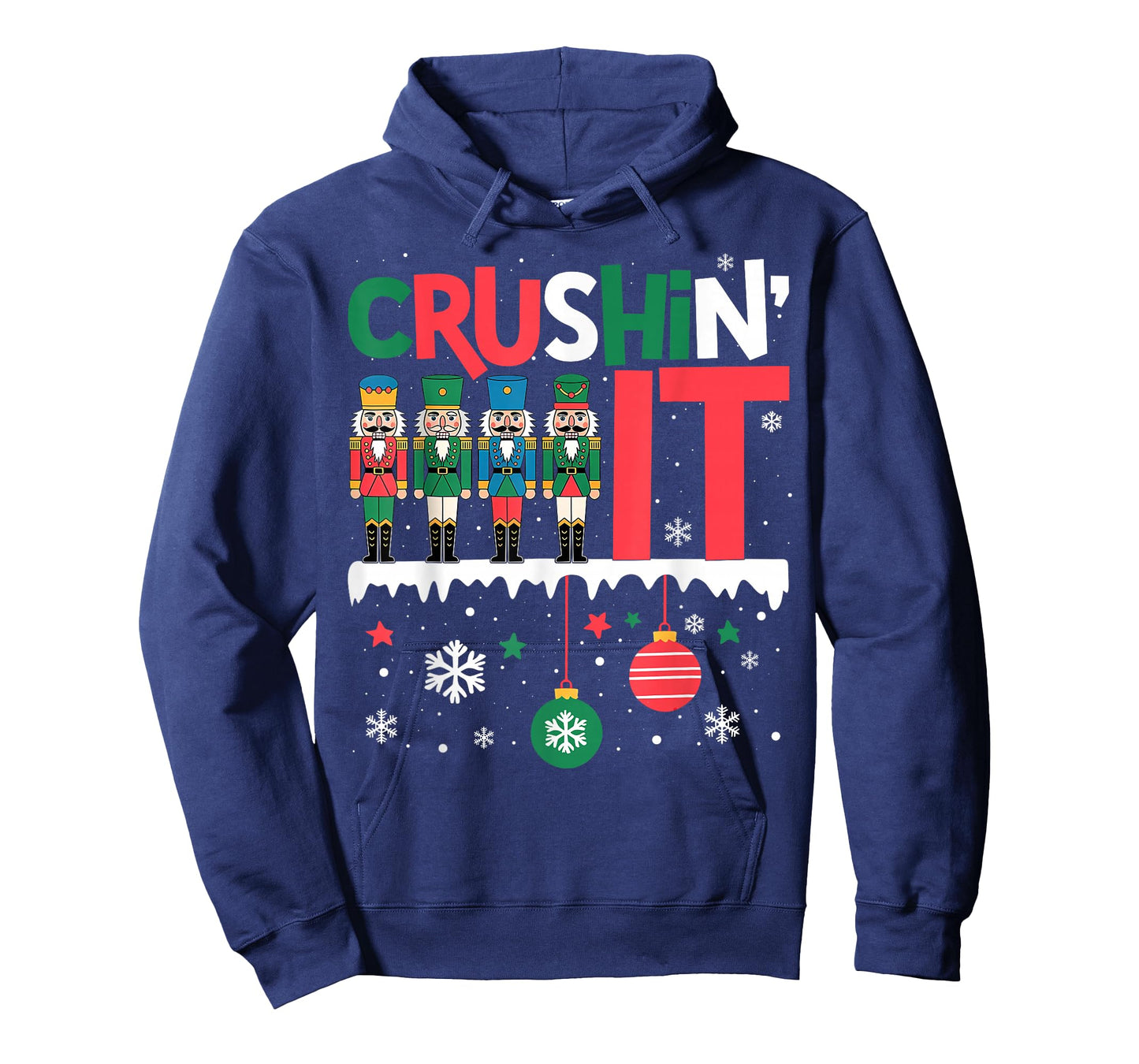 Funny Nutcracker Crushing It Ornament Balls Xmas Humor Gifts T-Shirt