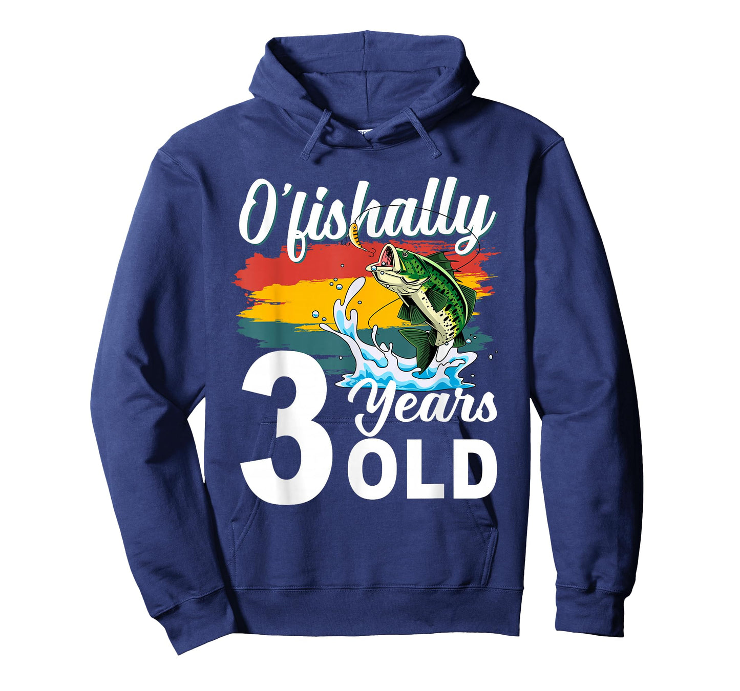 O’fishally 3 Years Old Birthday Boy Fishing Themed Party T-Shirt