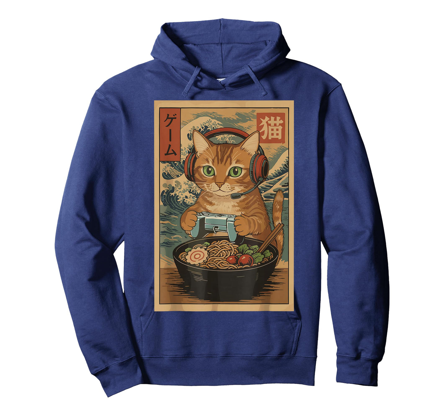 Kawaii Japanese Ramen Cat Retro Gaming Shirts for Men T-Shirt