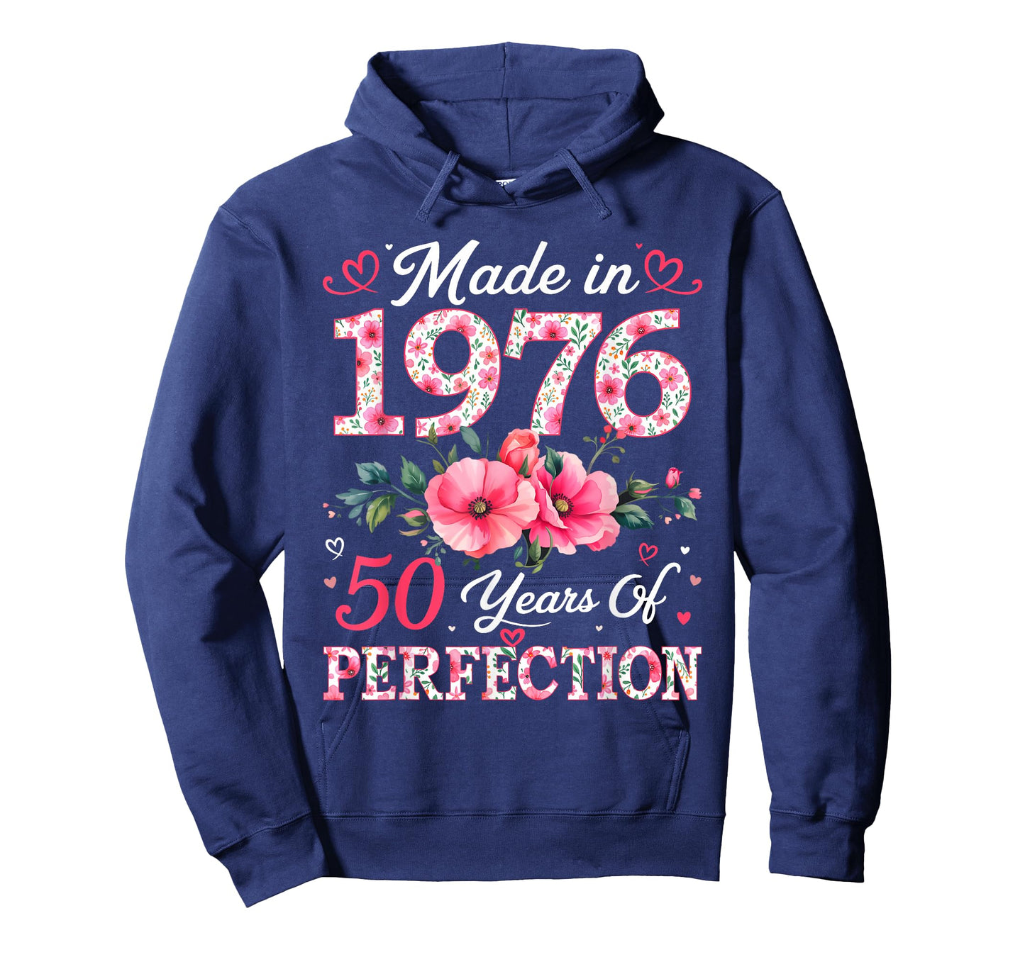 50 Years Old Made in 1976 50th Birthday Floral Women T-Shirt