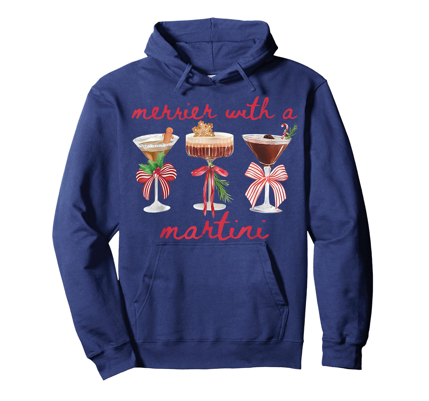 Merrier with A Martini Funny Bachelorette Merry Christmas T-Shirt
