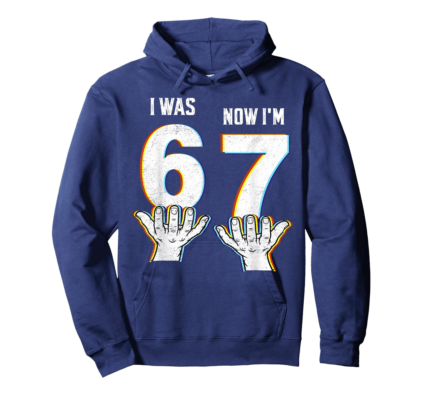 Six Seven Meme 7 Year Old Birthday Shirt was 6 Now I'm 7 T-Shirt