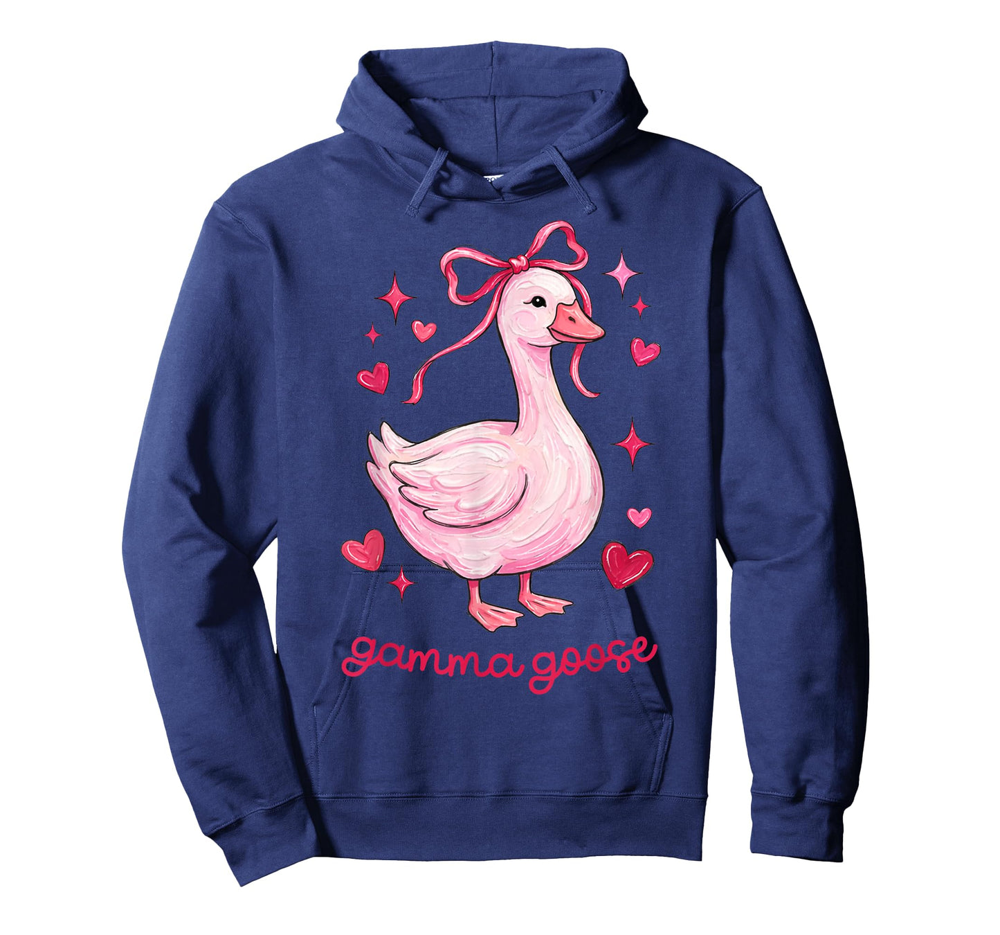 Gamma Goose Coquette Bow Pink Heart Valentines Mother's Day T-Shirt