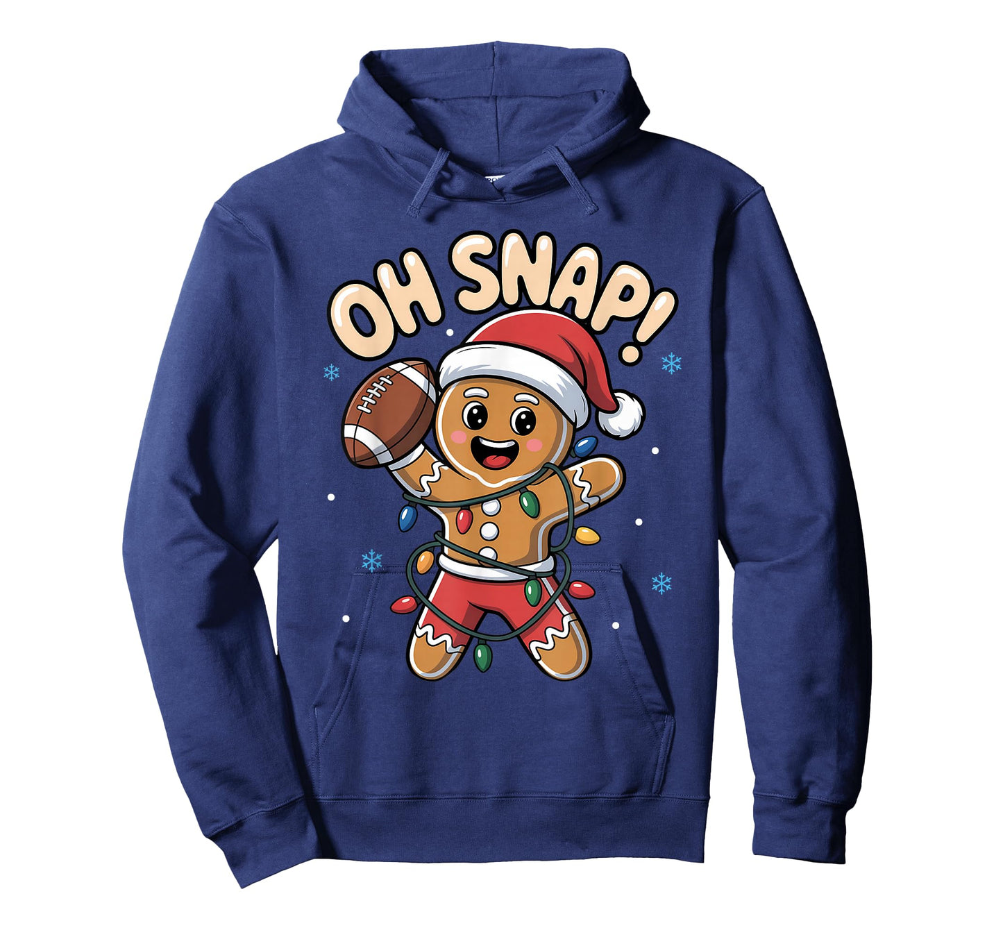 Oh snap Gingerbread Man Christmas Football Kids Boy Men T-Shirt