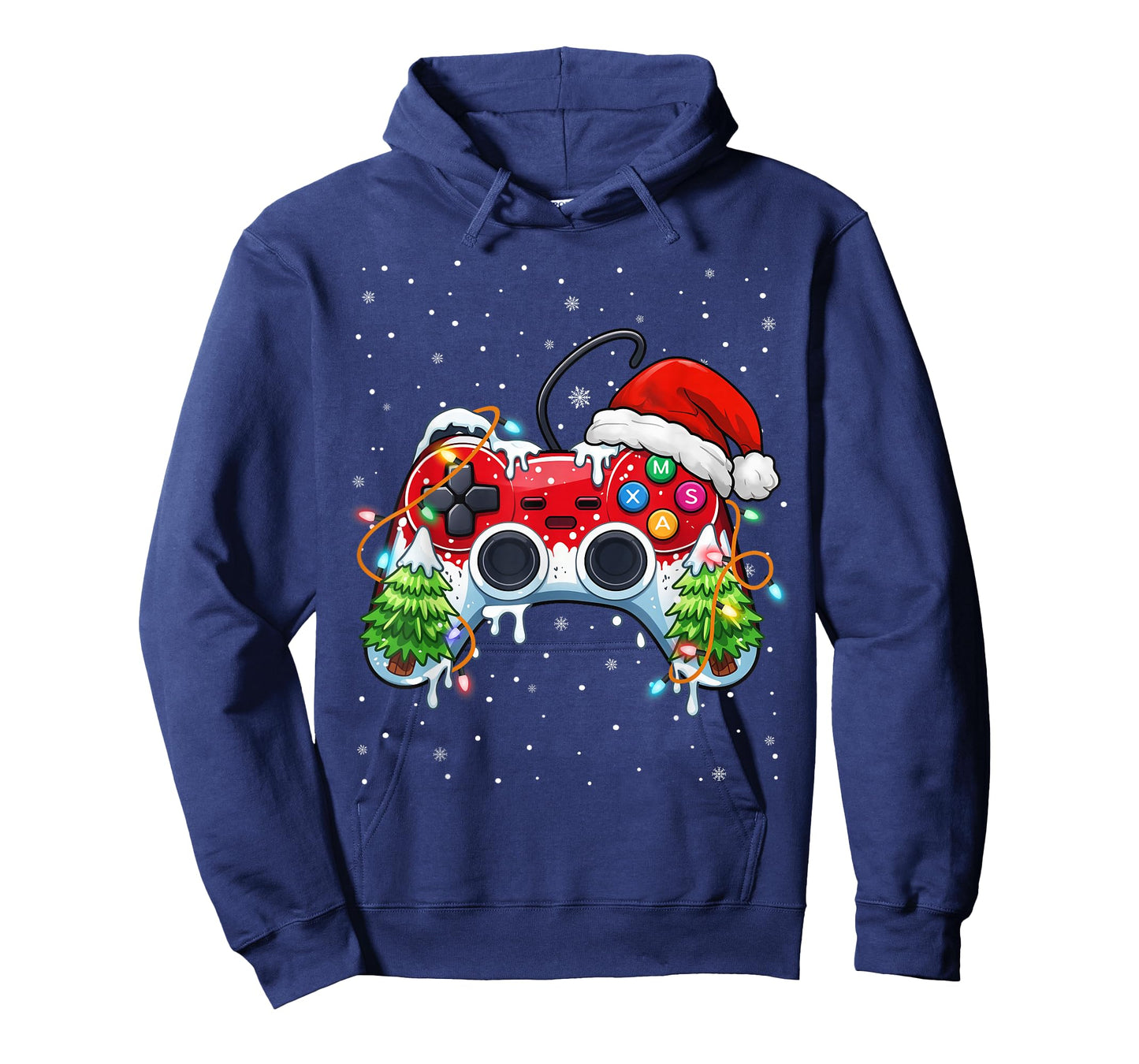 Funny Gamer Christmas Santa Hat Video Game Controller T-Shirt
