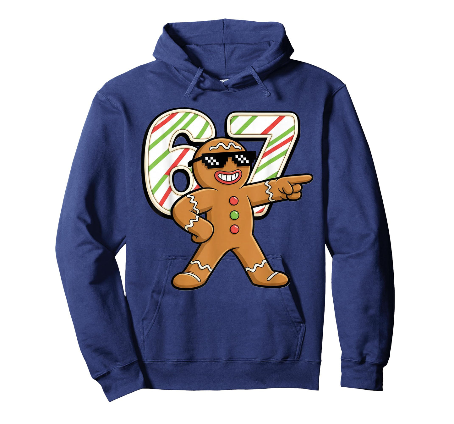 Funny 6 7 Six Seven 67 Meme Gingerbread Man Christmas T-Shirt