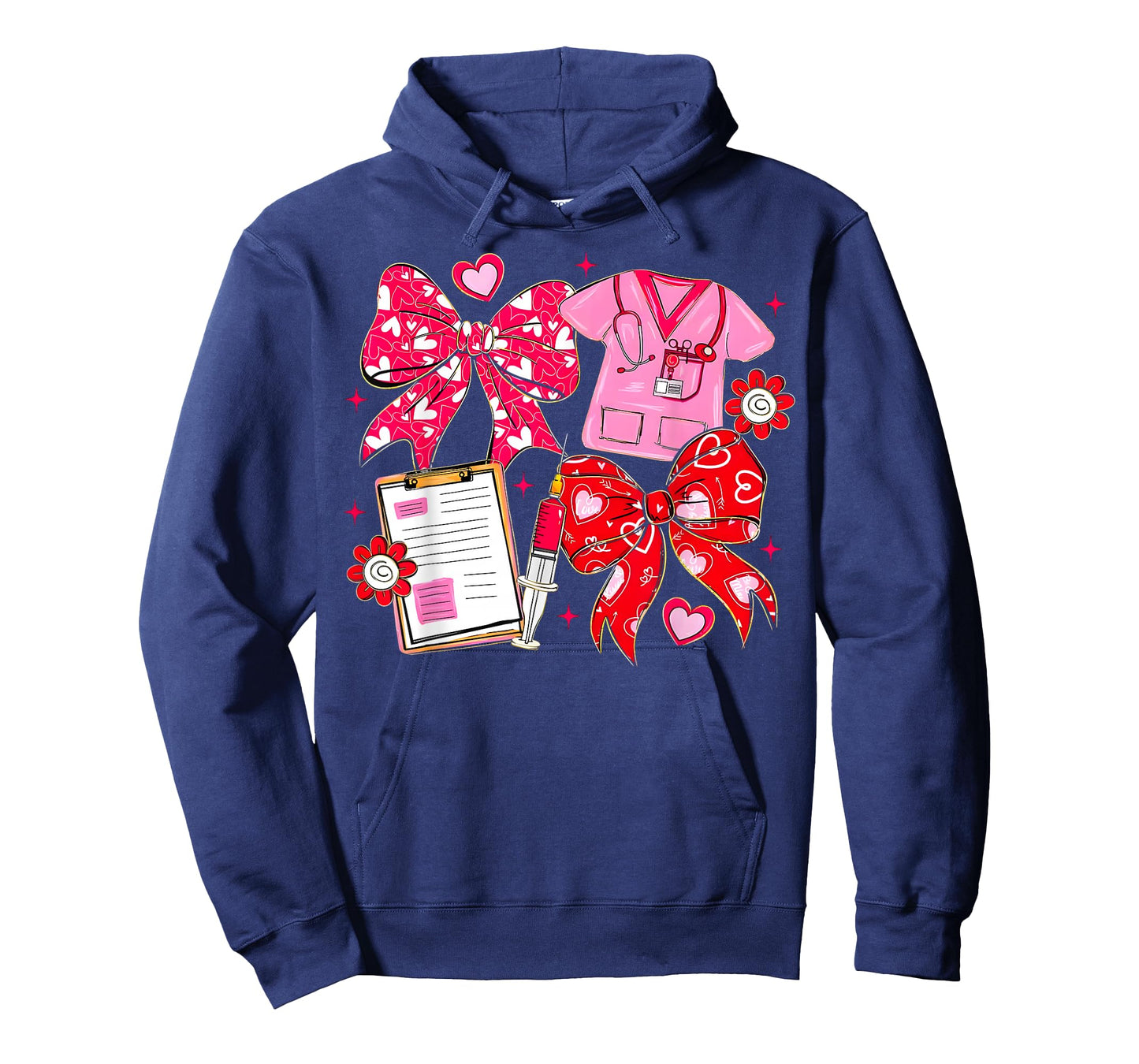 Nurse Coquette Bow Valentine Nurse RN PCT CNA Girl Women T-Shirt