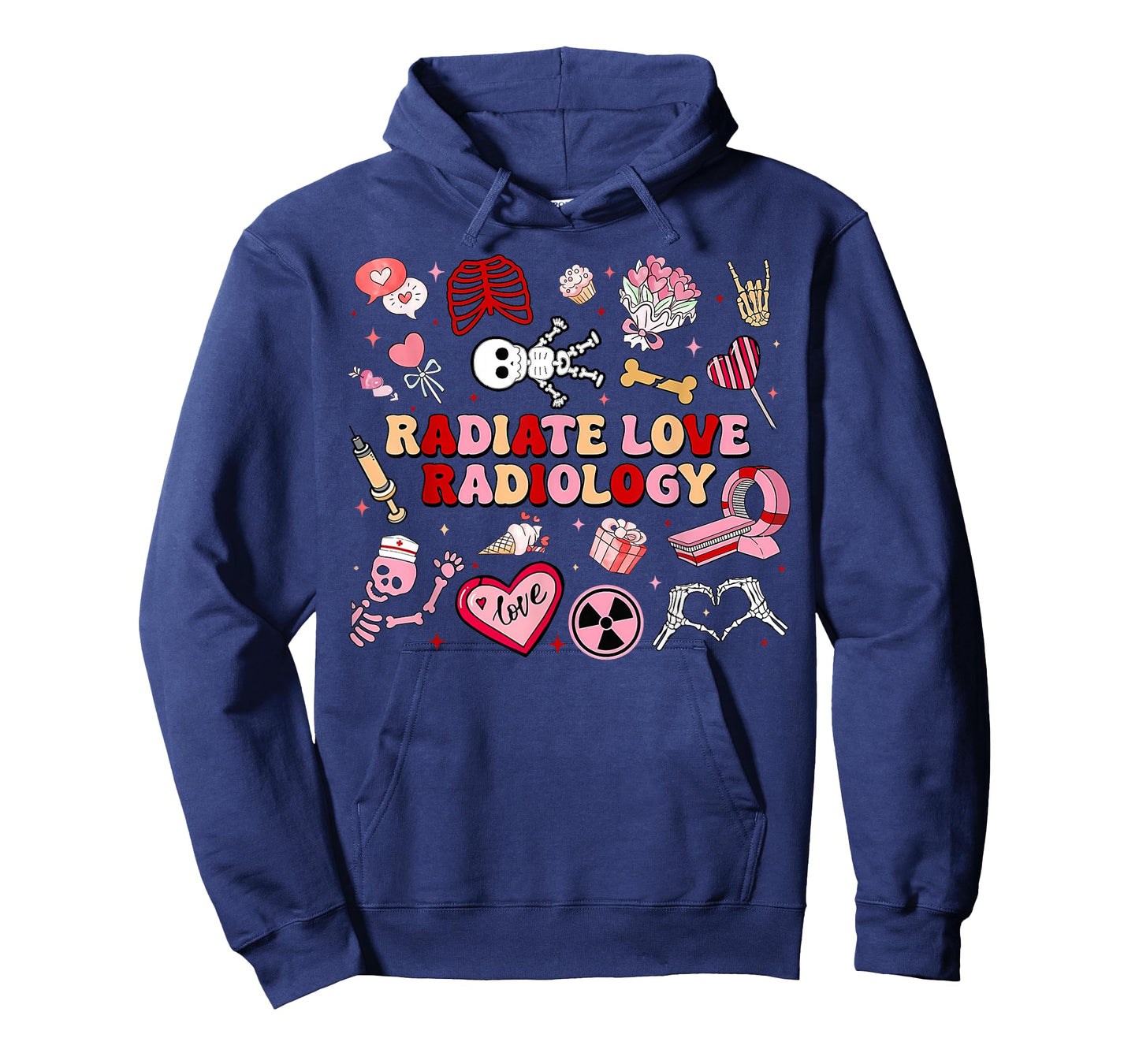 Radiate Love Radiology Valentines Day X-ray Tech Team Nurse T-Shirt