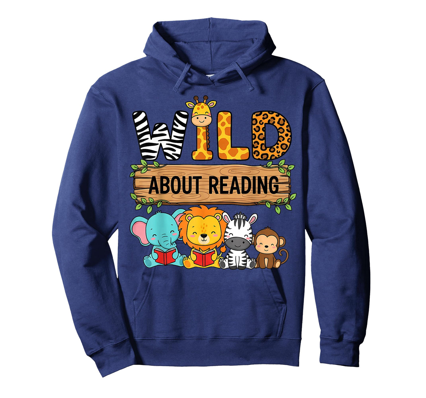 Zoo Animals Wild About Reading Books Reader Lover Librarian T-Shirt