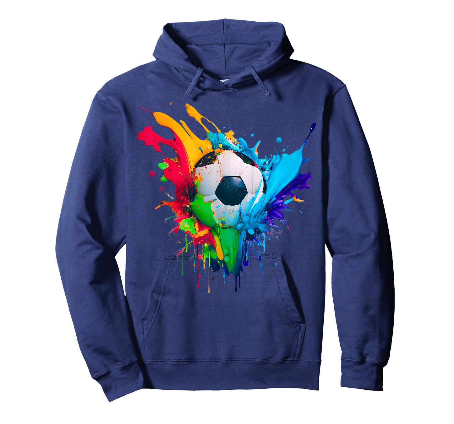 Cool Colorful Soccer Ball Splash Love Soccer Art Splatter T-Shirt