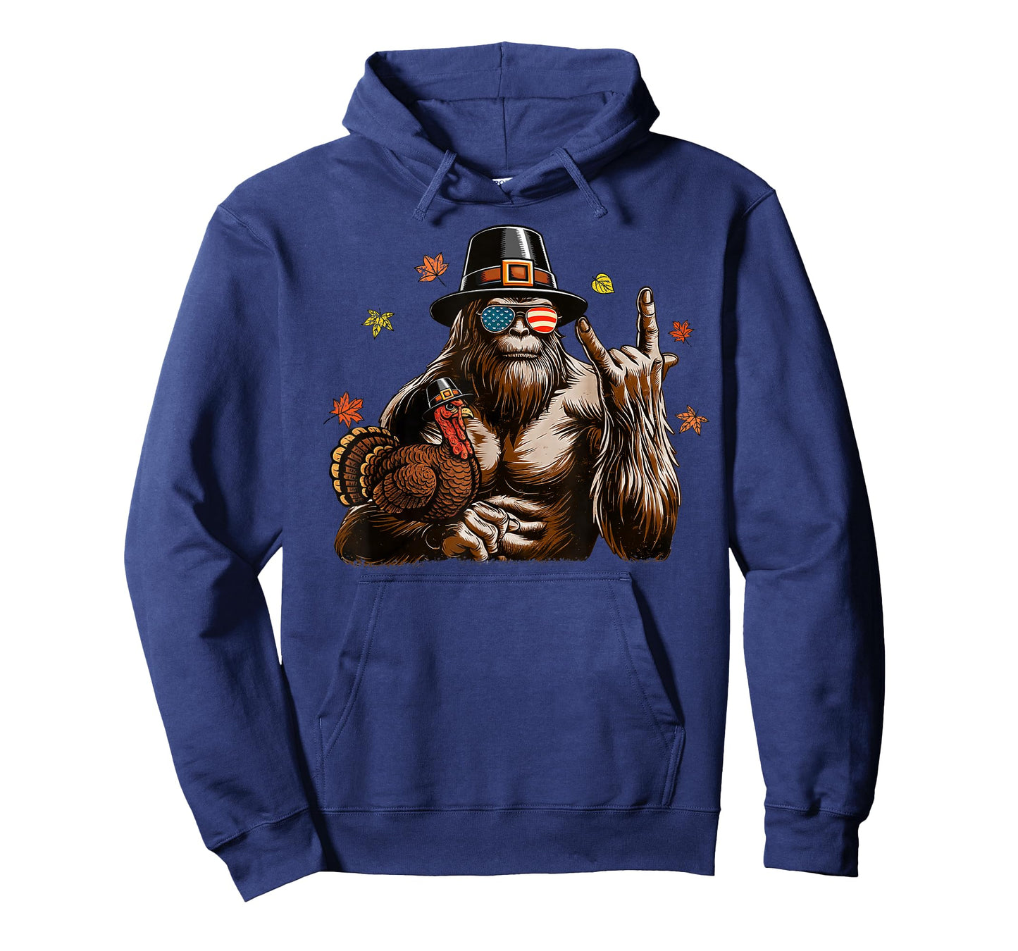Bigfoot Pilgrim Turkey Thanksgiving Shirts for Boys Men Kids T-Shirt