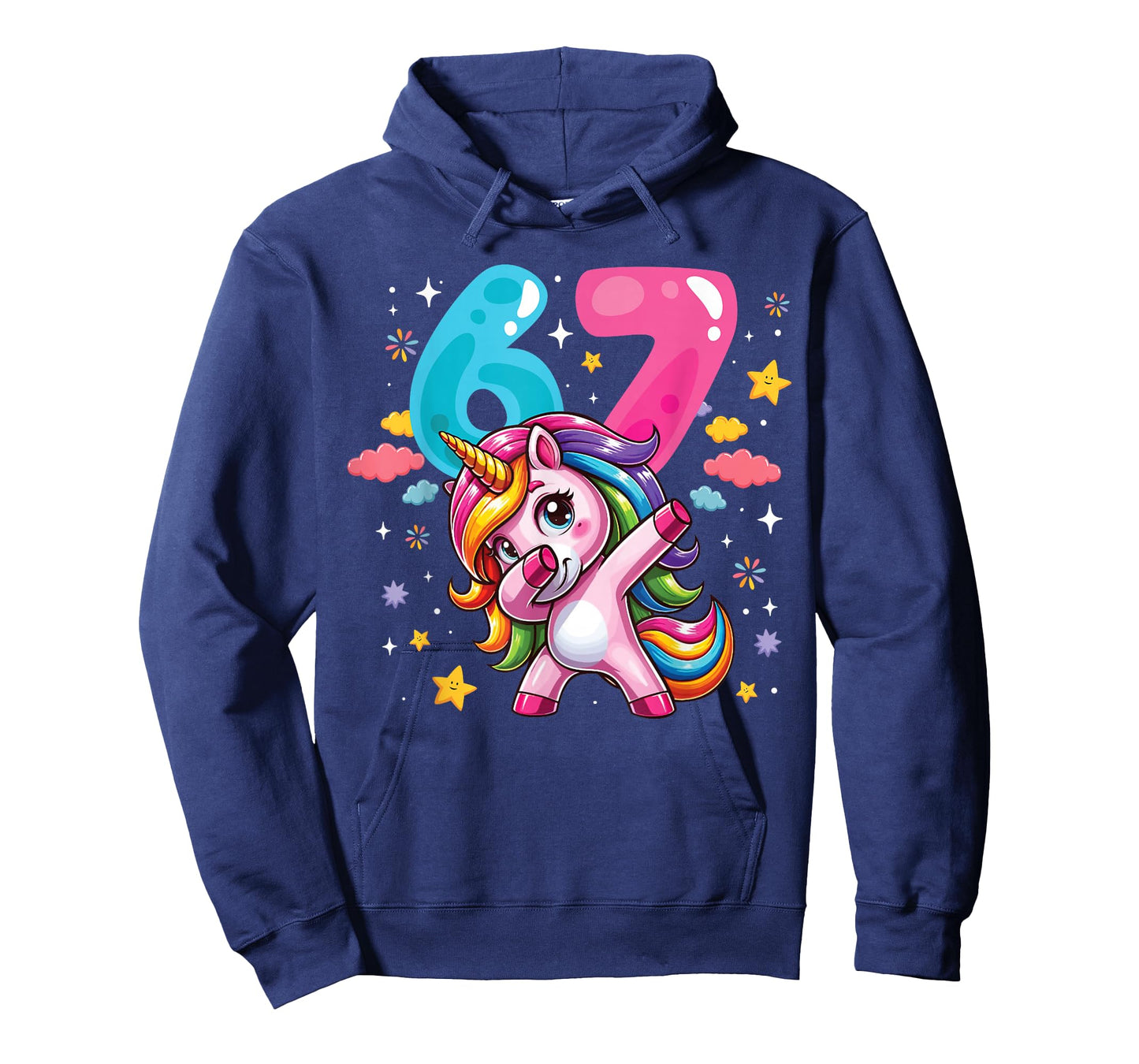 67 Meme Unicorn for Girls Six Seven Meme Brainrot Funny Kids T-Shirt