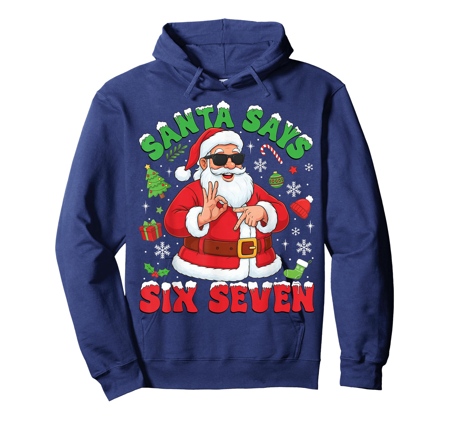 Funny Santa Says Six Seven Merry Christmas 67 Santa Claus T-Shirt
