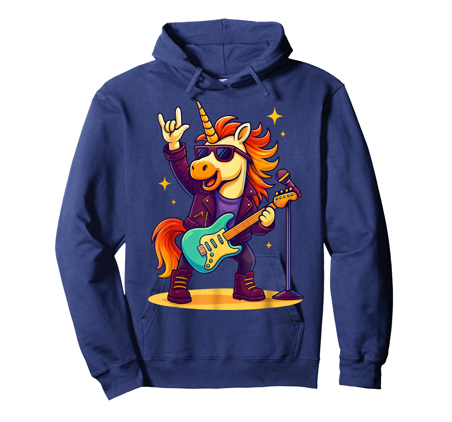 Rock'n Roll Unicorn Rockstar, Rock On Hand Rock Music Fun T-Shirt