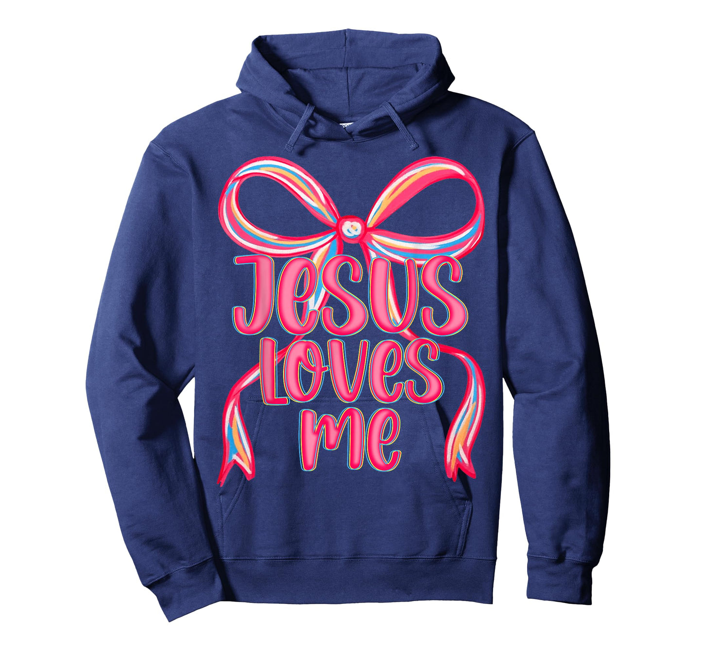 Jesus Loves Me Preppy Bow Christian Pink Women Kid Religious T-Shirt