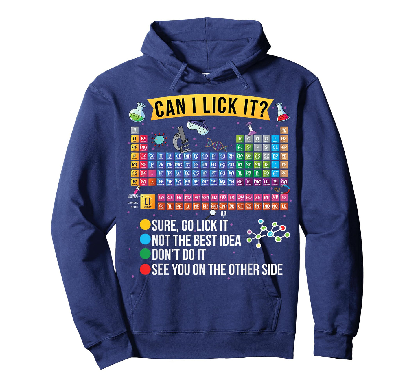 Can I Lick It Periodic Table Funny Science Chemistry Teacher T-Shirt
