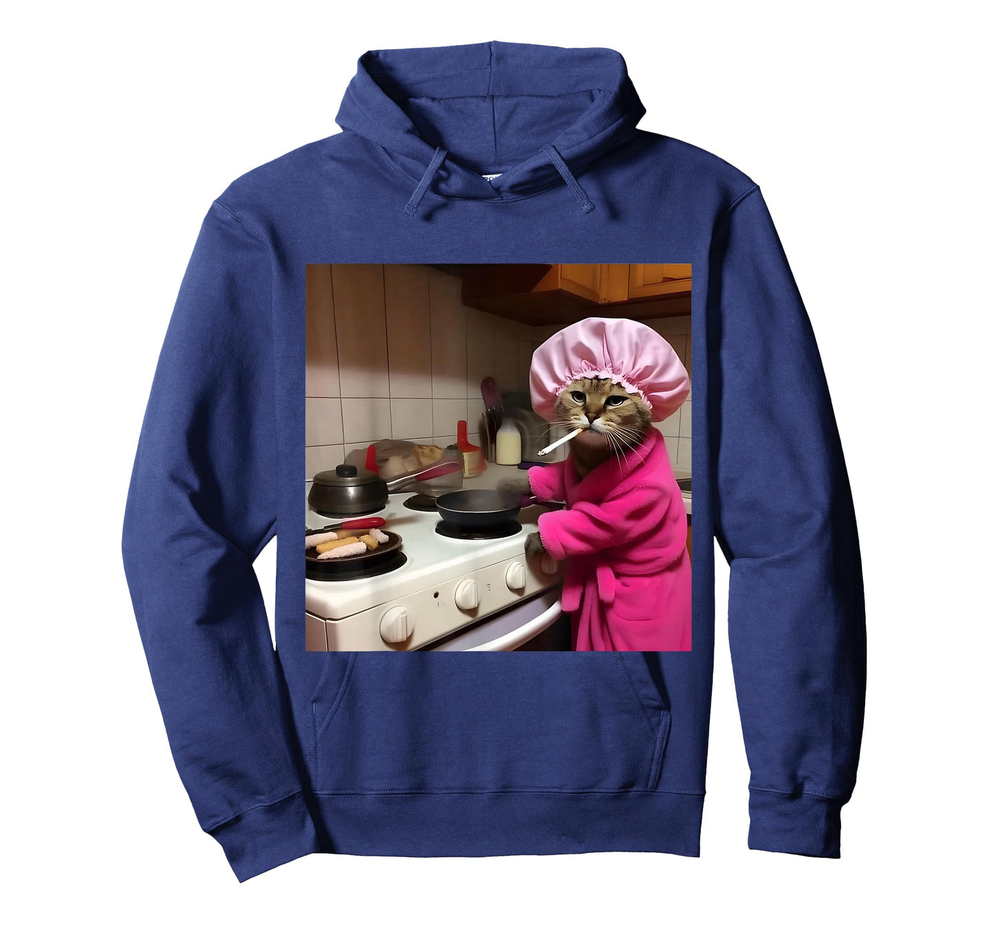 Funny Housewife Cat Smoking Kitten Meme Stupid Brainrot T-Shirt