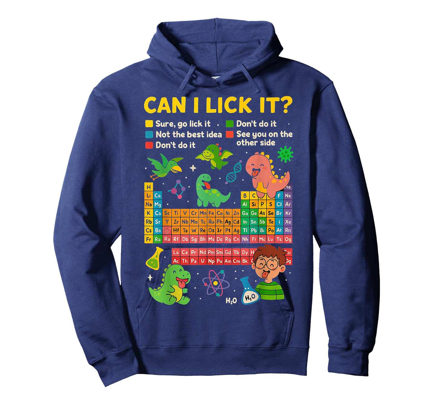 Cute Can I Lick It Dino Periodic Table Science Humor T-Shirt