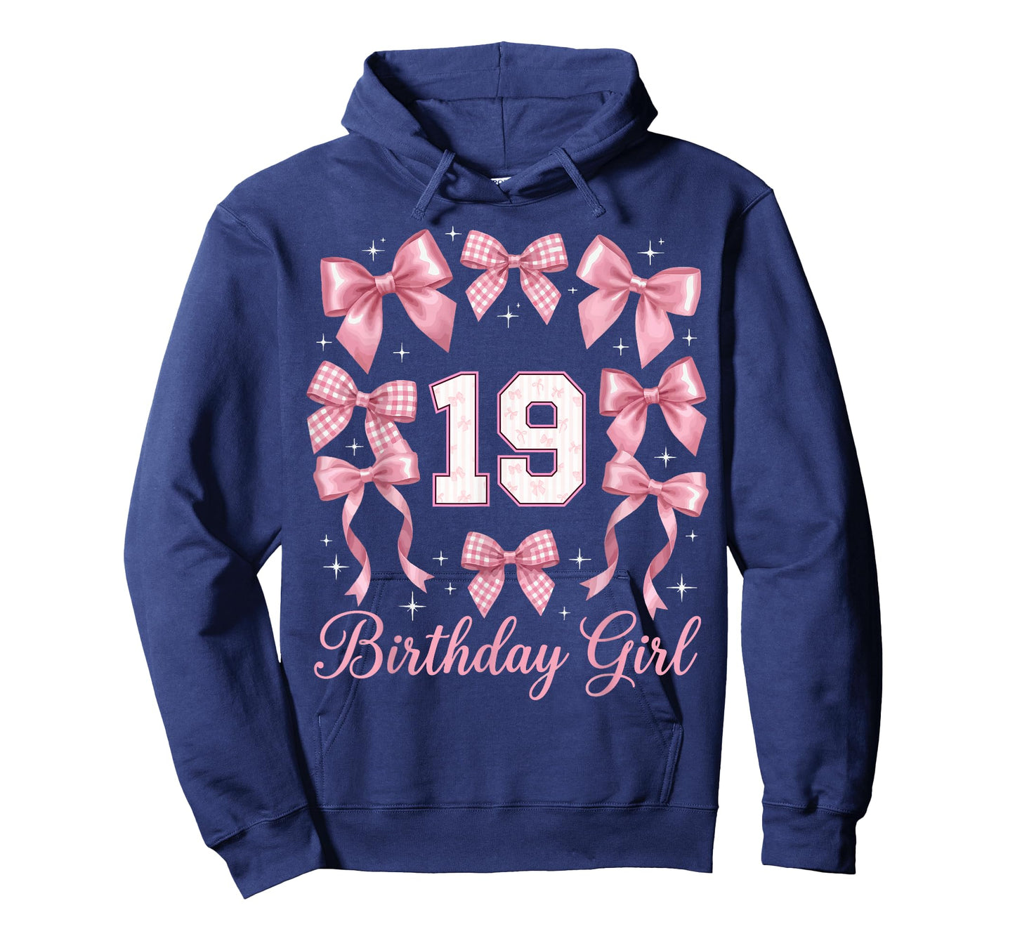 19th Birthday Shirt Women Coquette Bow 19 Year Old Birthday T-Shirt