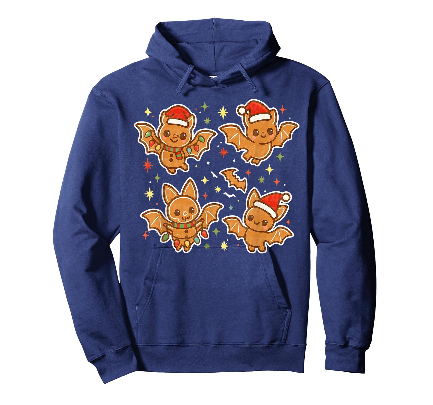 Cute Gingerbread Bats Spooky Christmas Cookie Graphic T-Shirt